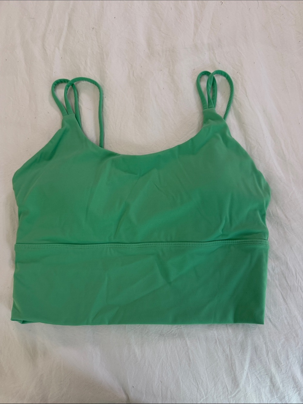 Green Strappy Cropped Bralette Top